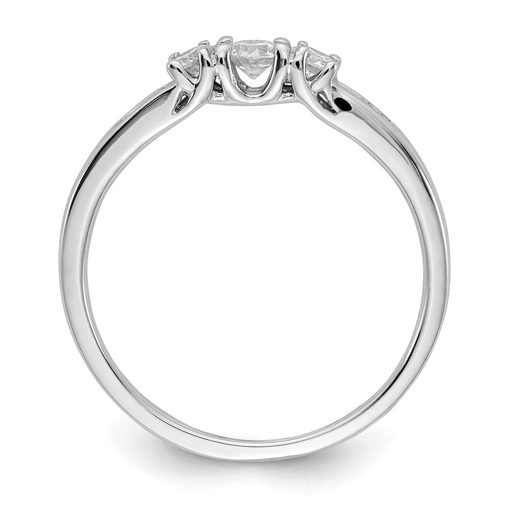 14k White Gold Real Diamond Ring