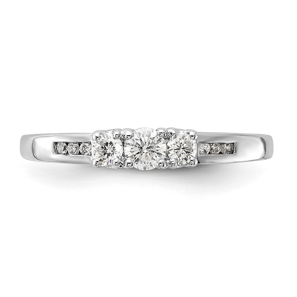 14k White Gold Real Diamond Ring