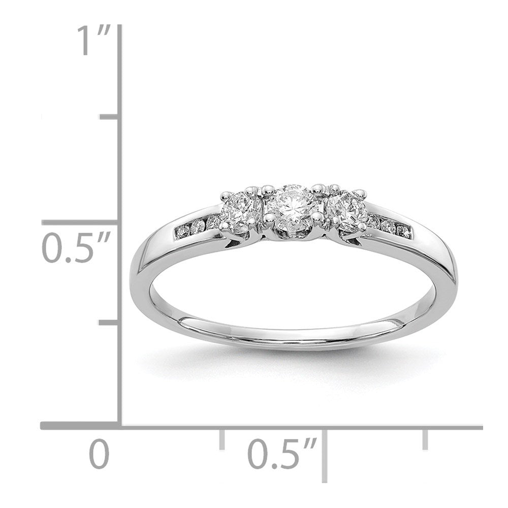 14k White Gold Real Diamond Ring