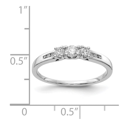 14k White Gold Real Diamond Ring