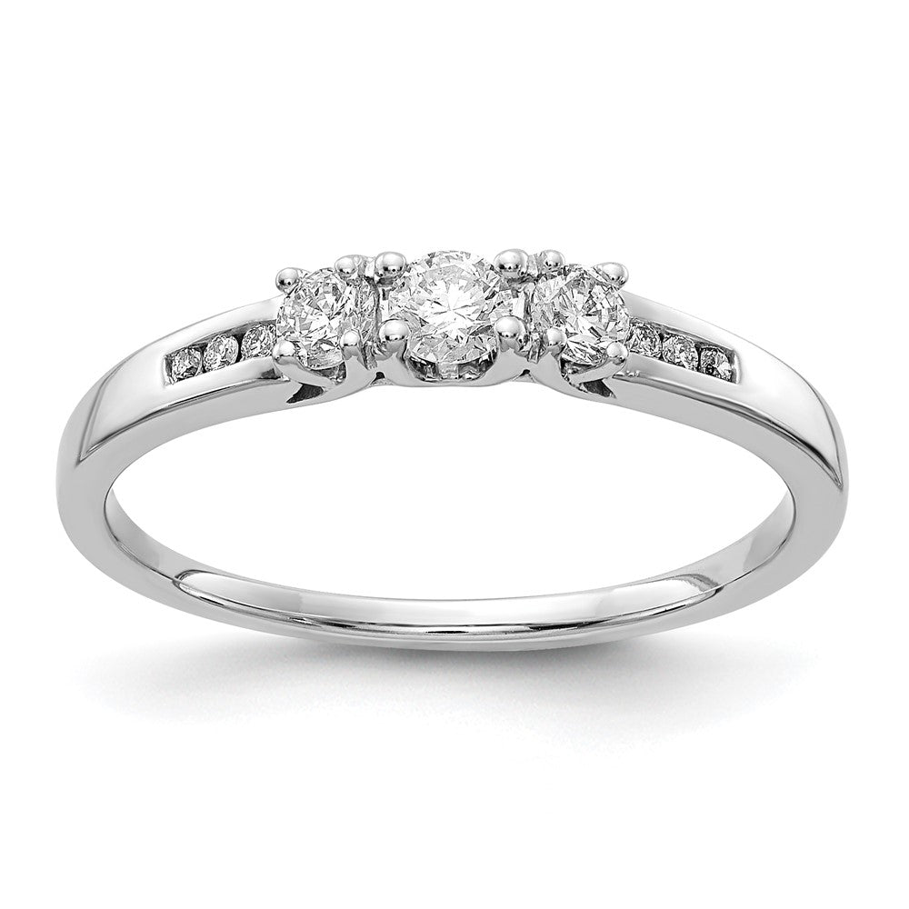 14k White Gold Real Diamond Ring