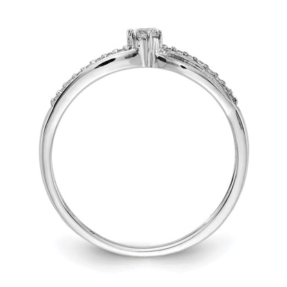 14K White Gold Real Diamond Ring