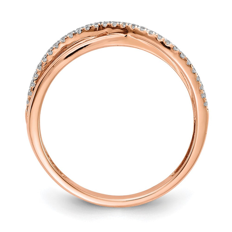 14k Rose Gold Real Diamond Ring