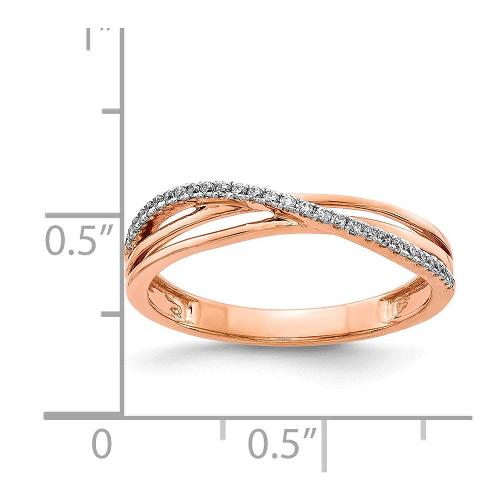 14k Rose Gold Real Diamond Ring