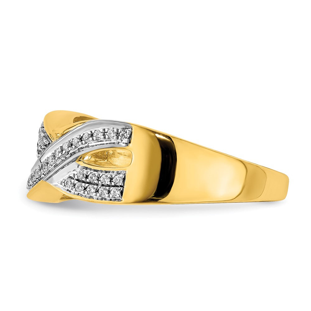 14K Yellow Gold Real Diamond Ring