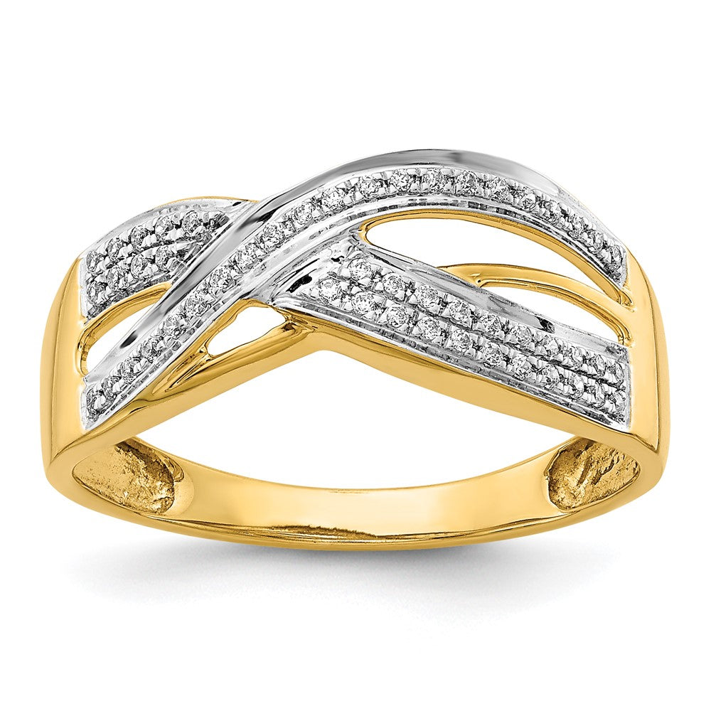 14K Yellow Gold Real Diamond Ring