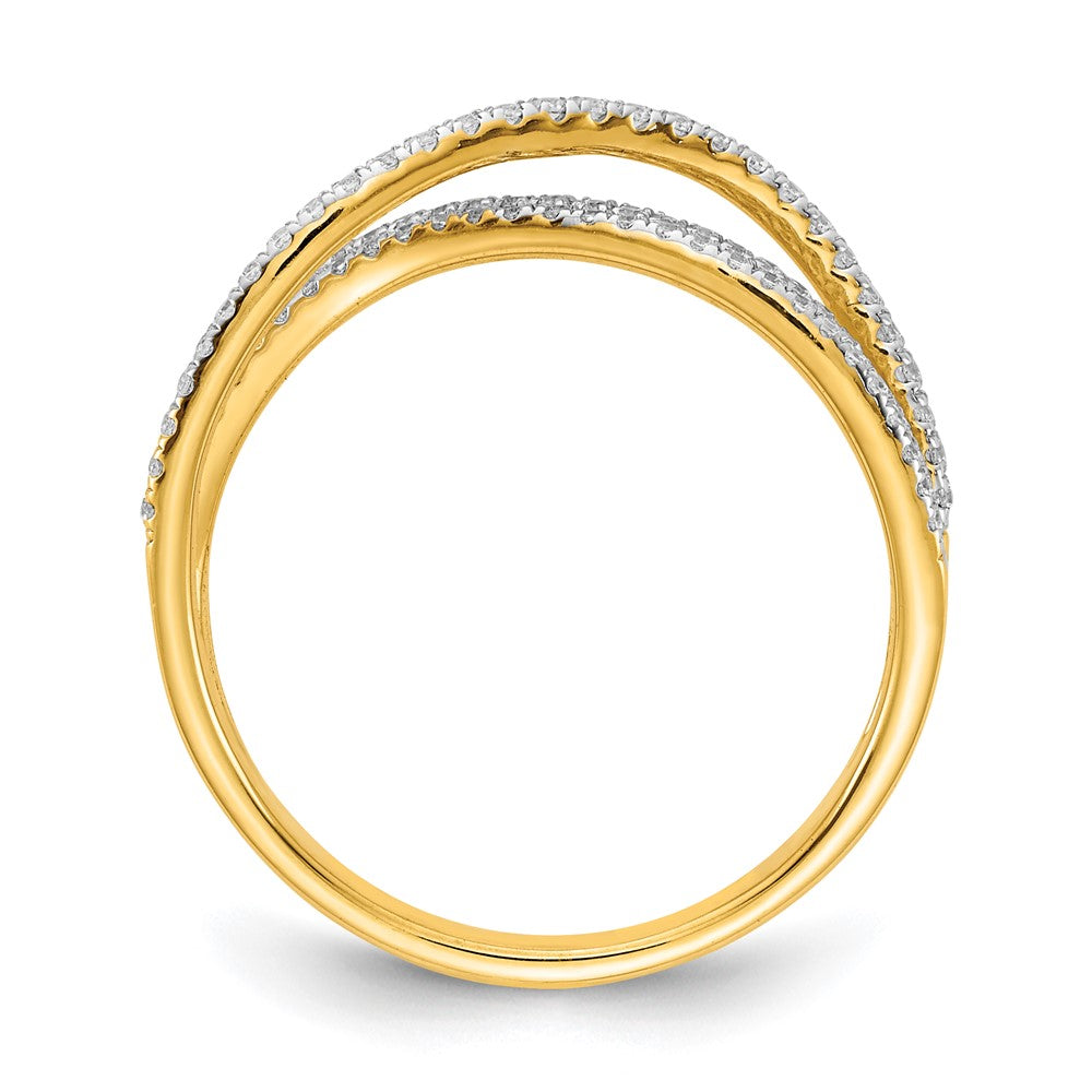 14K Yellow Gold Real Diamond Ring