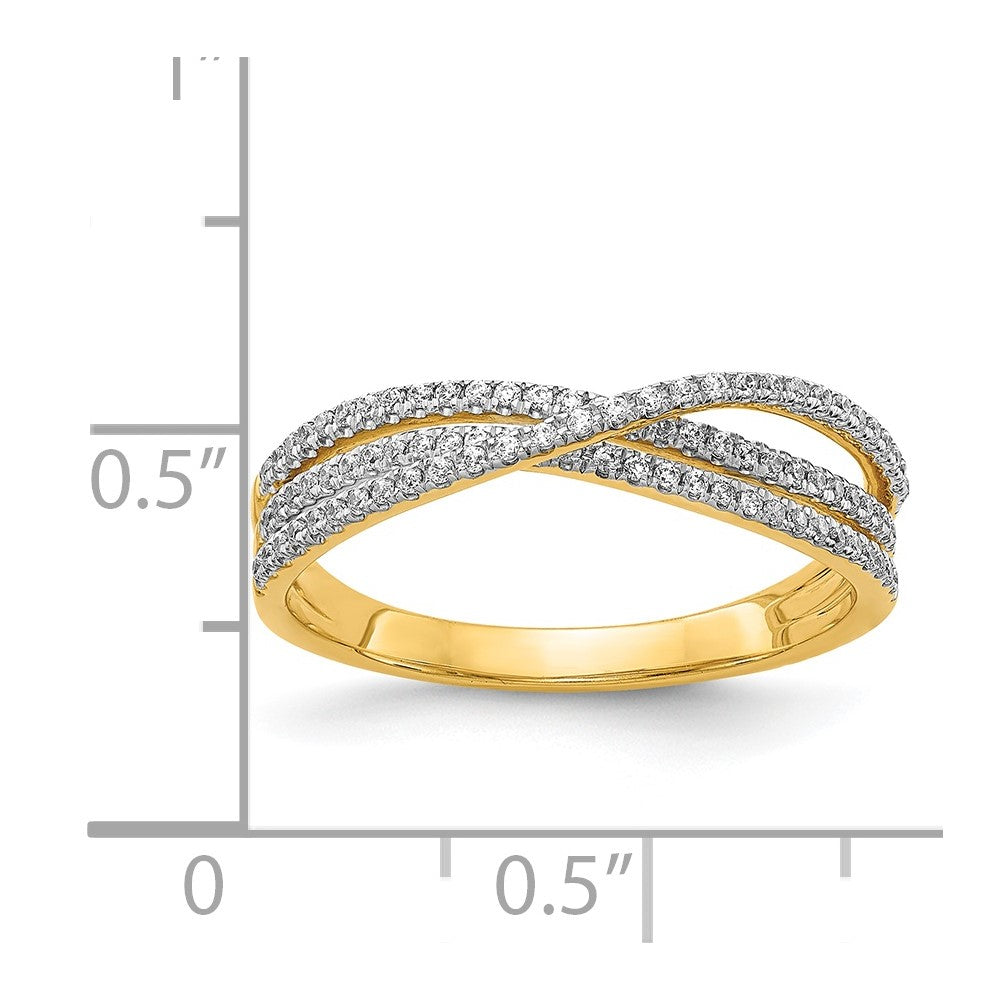 14K Yellow Gold Real Diamond Ring