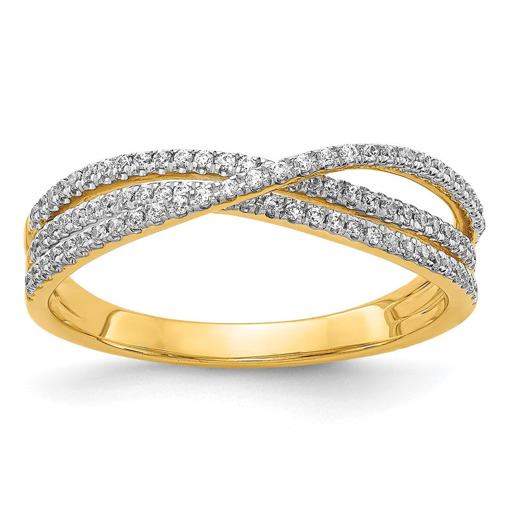 14K Yellow Gold Real Diamond Ring