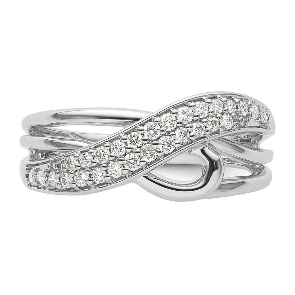 14k White Gold Real Diamond Ring