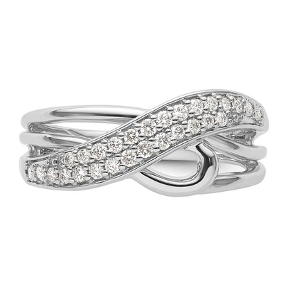 14k White Gold Real Diamond Ring