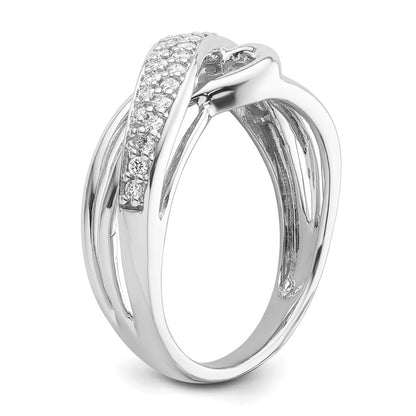 14k White Gold Real Diamond Ring