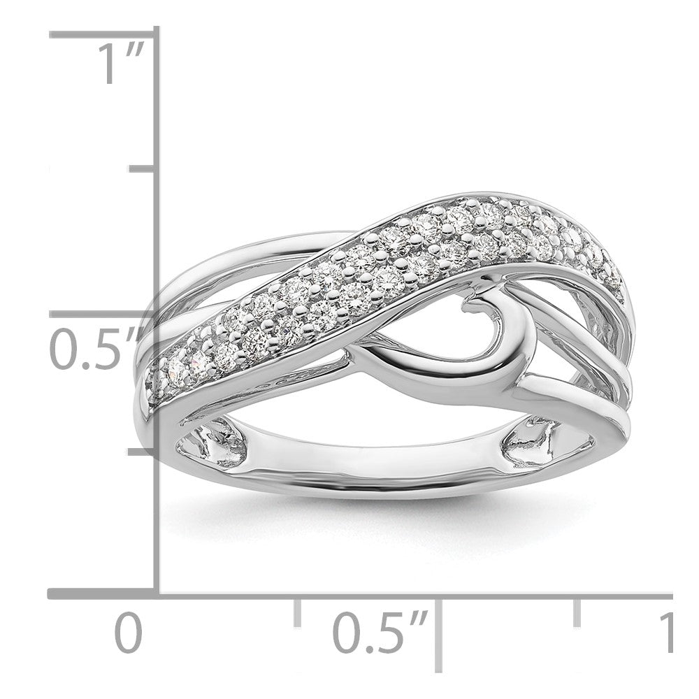 14k White Gold Real Diamond Ring