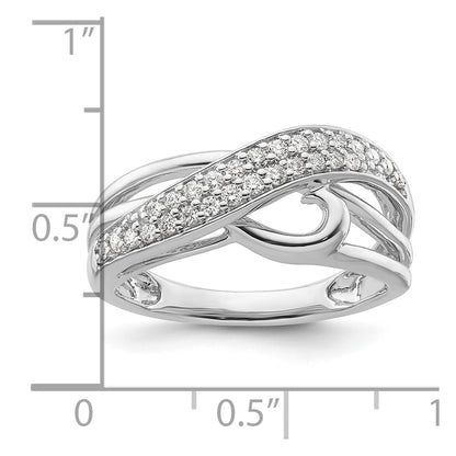 14k White Gold Real Diamond Ring