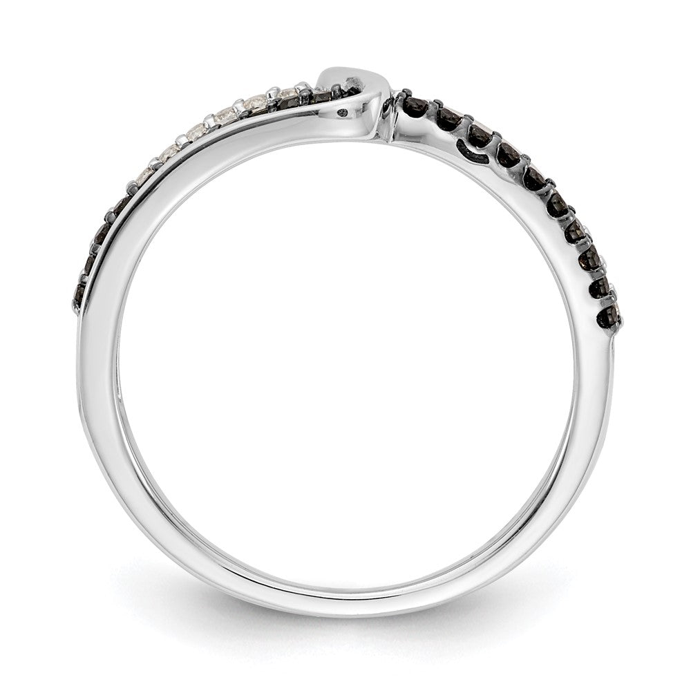 14k White Gold Blue/White Real Diamond Ring