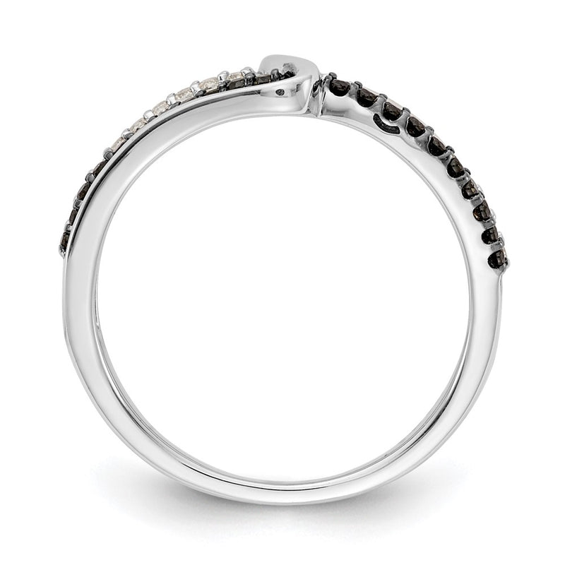 14k White Gold Blue/White Real Diamond Ring