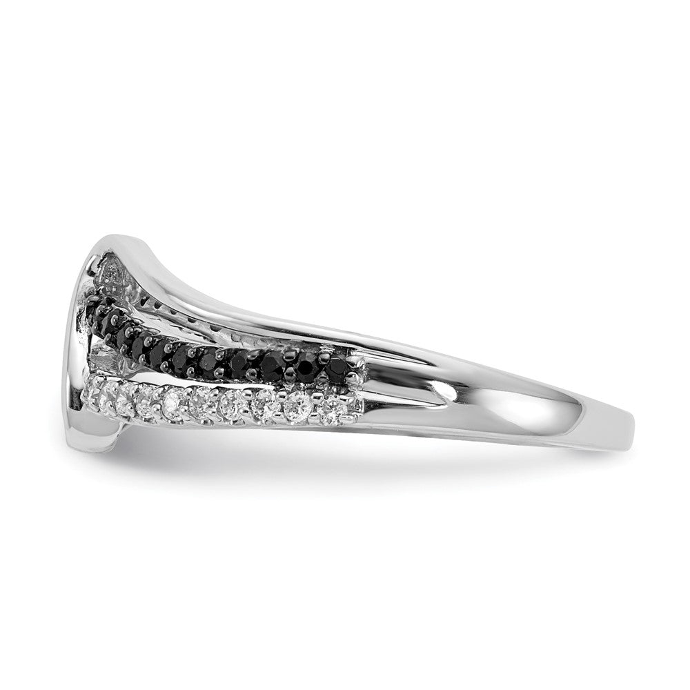 14k White Gold Blue/White Real Diamond Ring