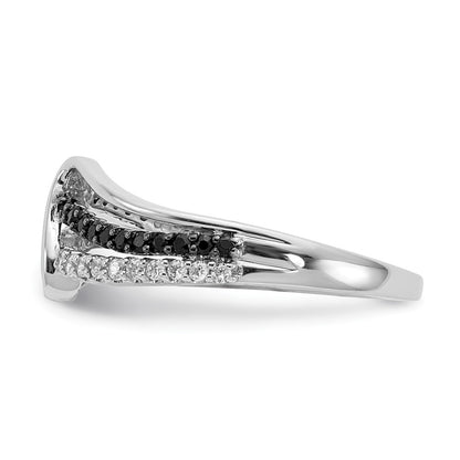 14k White Gold Blue/White Real Diamond Ring