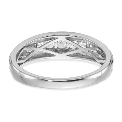 0.50ct. CZ Solid Real 14k White & Yellow Gold Men's Ring