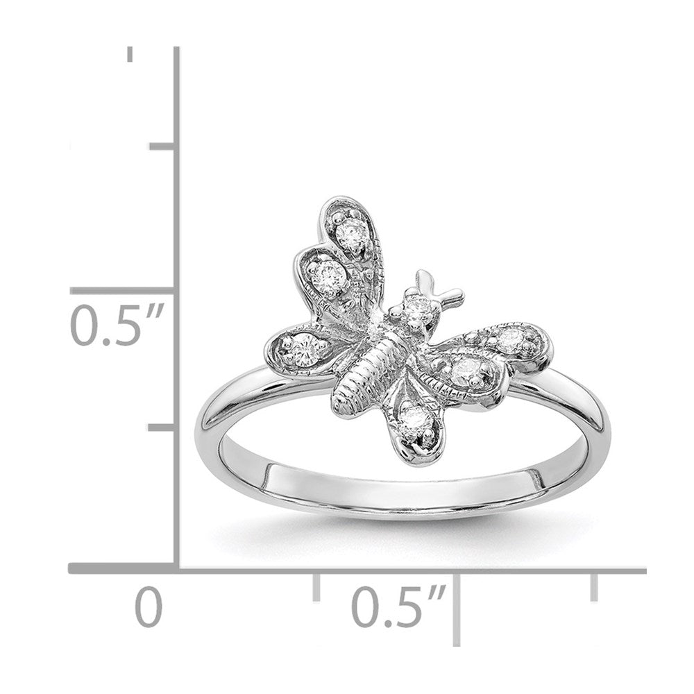 14k White Gold AA Real Diamond ring