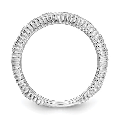 14k White Gold Flower Design Real Diamond Ring