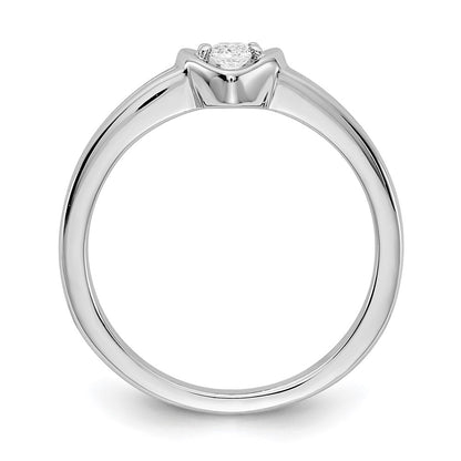 14k White Gold Real Diamond Ring