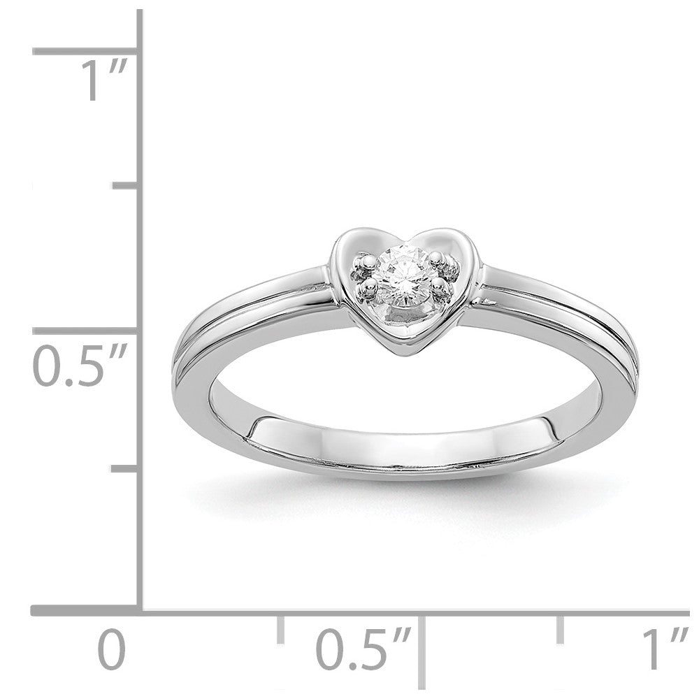 14k White Gold Real Diamond Ring