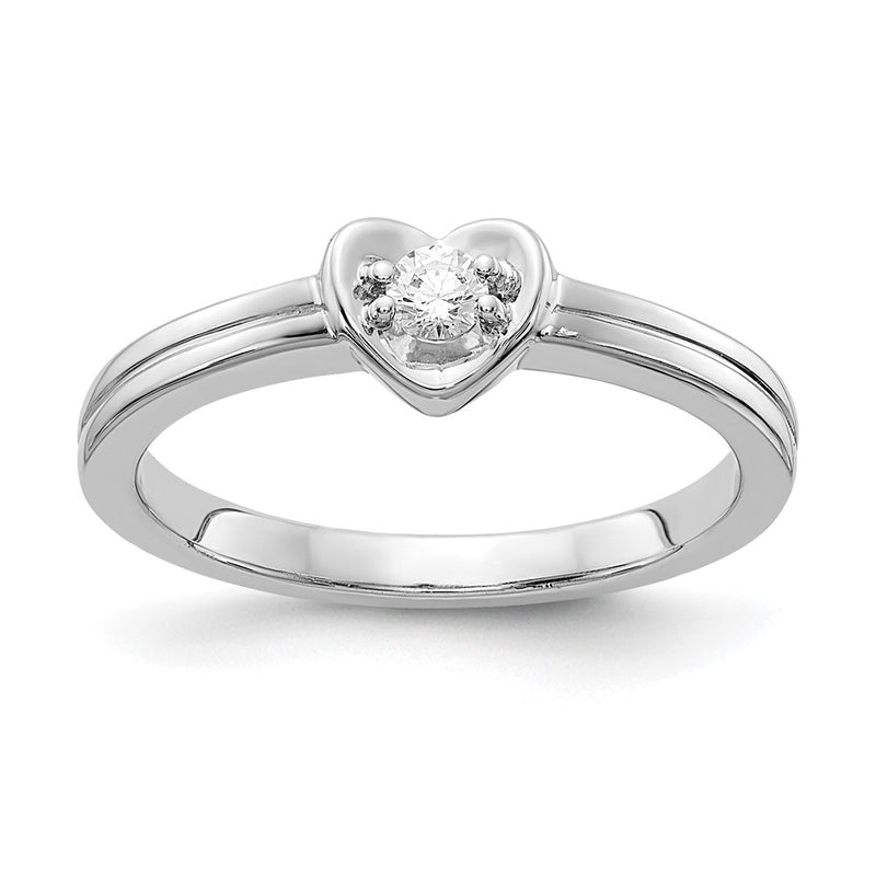 14k White Gold Real Diamond Ring
