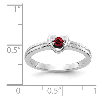 14k White Gold Red Real Diamond Ring