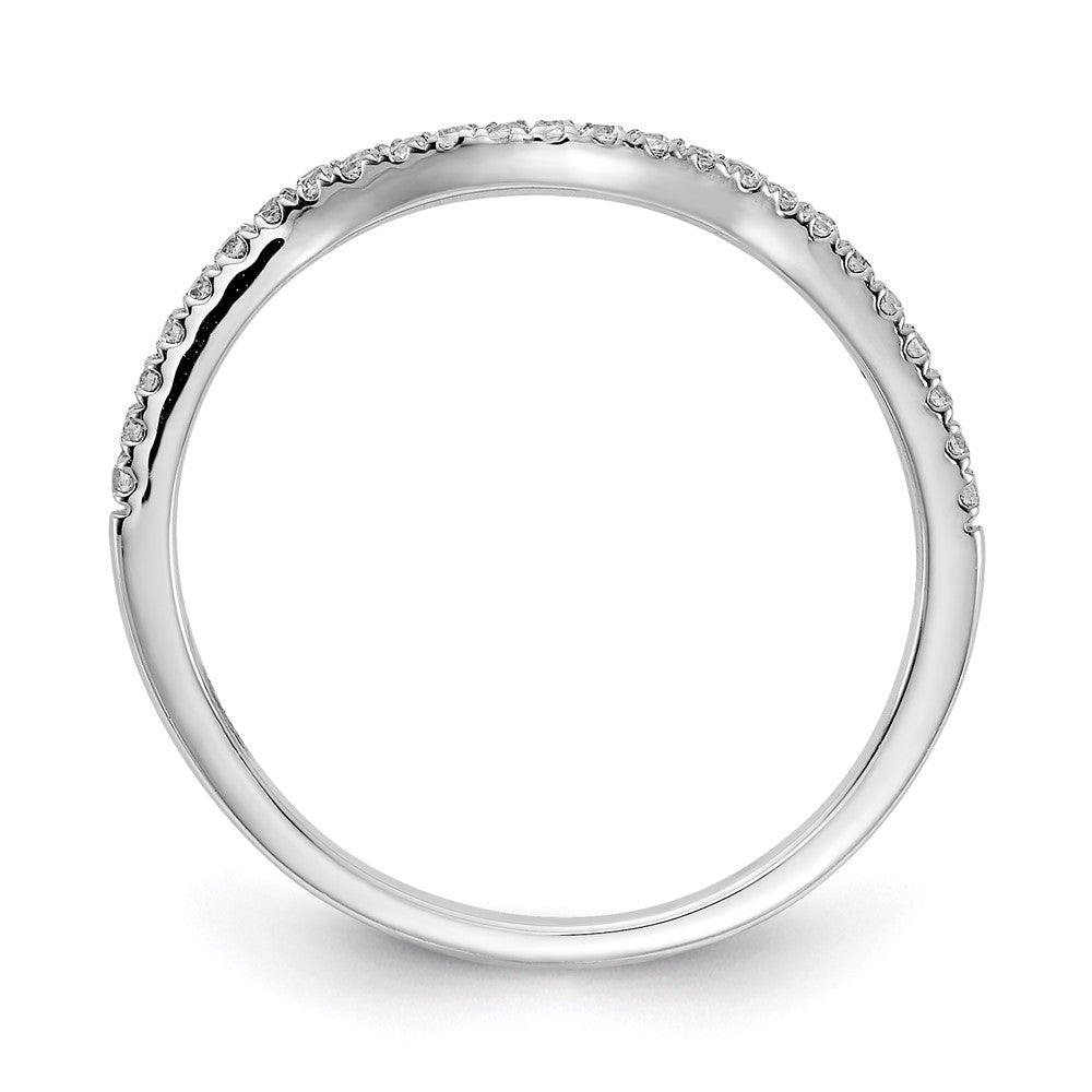 0.16ct. CZ Solid Real 14k White Gold Wedding Wedding Band Ring