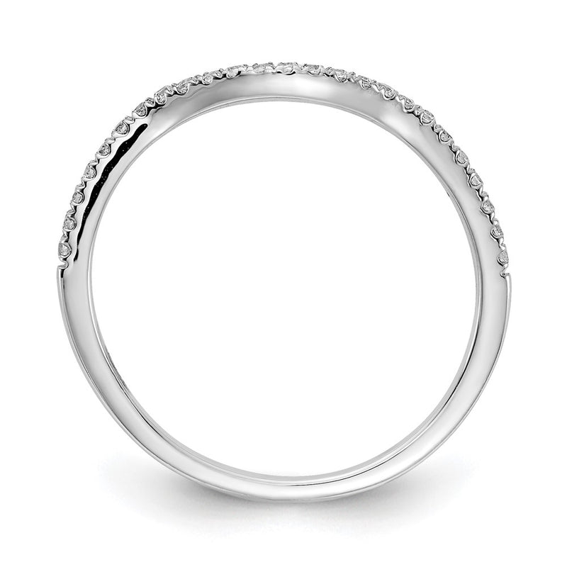 14k White Gold Real Diamond Wedding Band