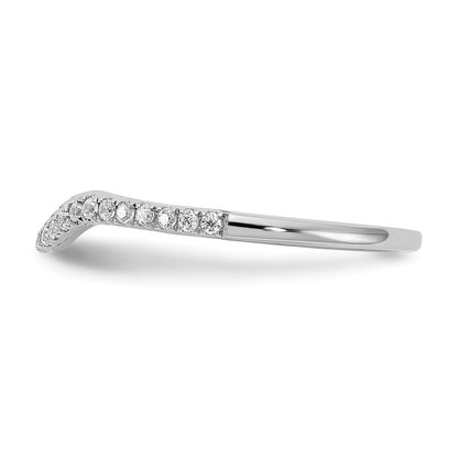 0.16ct. CZ Solid Real 14k White Gold Wedding Wedding Band Ring
