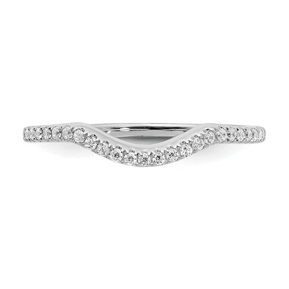 0.16ct. CZ Solid Real 14k White Gold Wedding Wedding Band Ring