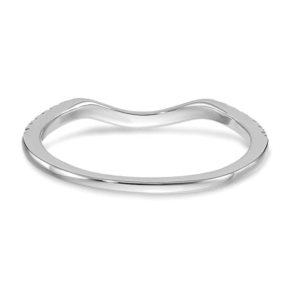 0.16ct. CZ Solid Real 14k White Gold Wedding Wedding Band Ring