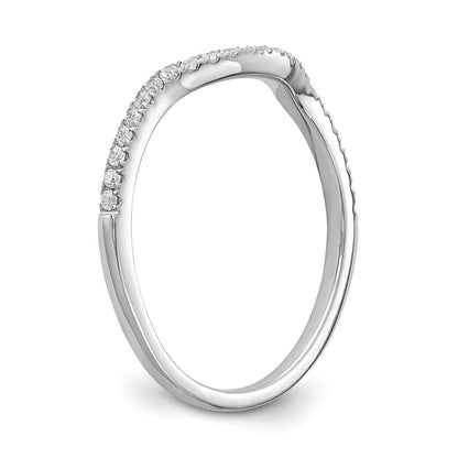 14k White Gold Real Diamond Wedding Band