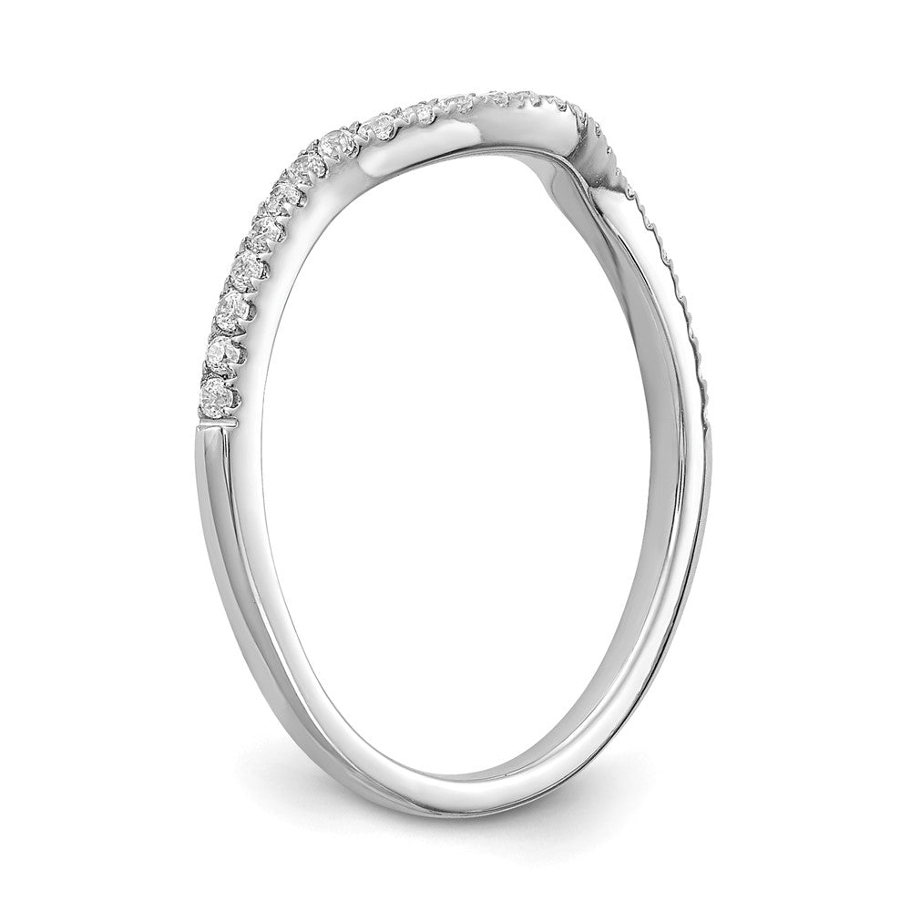 0.16ct. CZ Solid Real 14k White Gold Wedding Wedding Band Ring