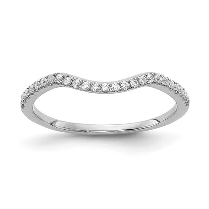 0.16ct. CZ Solid Real 14k White Gold Wedding Wedding Band Ring