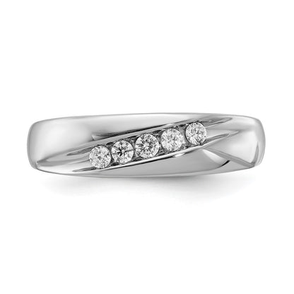0.25ct. CZ Solid Real 14k White Gold Men's Ring