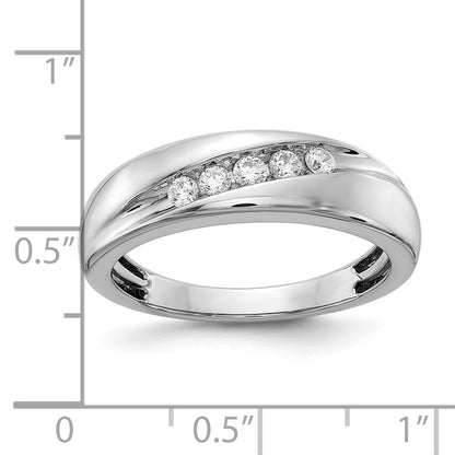 0.25ct. CZ Solid Real 14k White Gold Men's Ring