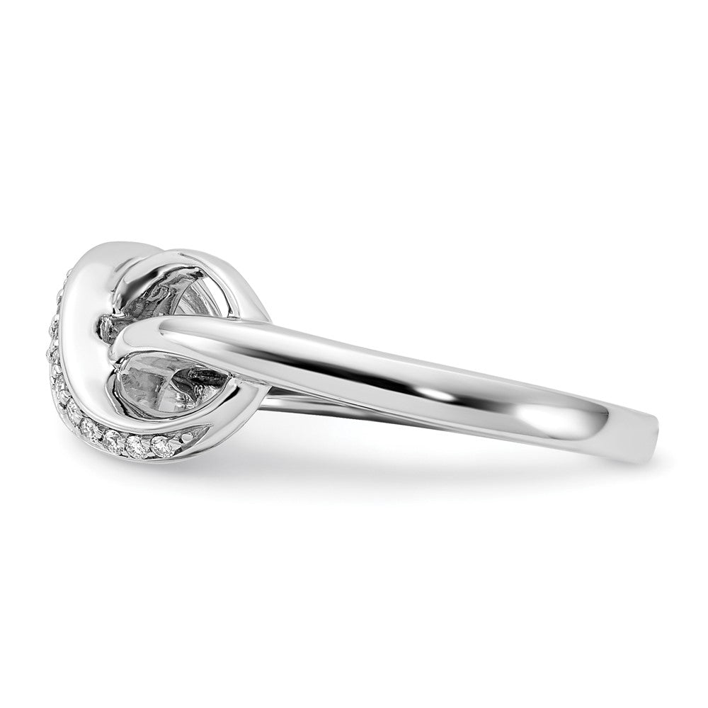 14k White Gold Real Diamond Infinity Ring
