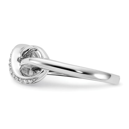 14k White Gold Real Diamond Infinity Ring