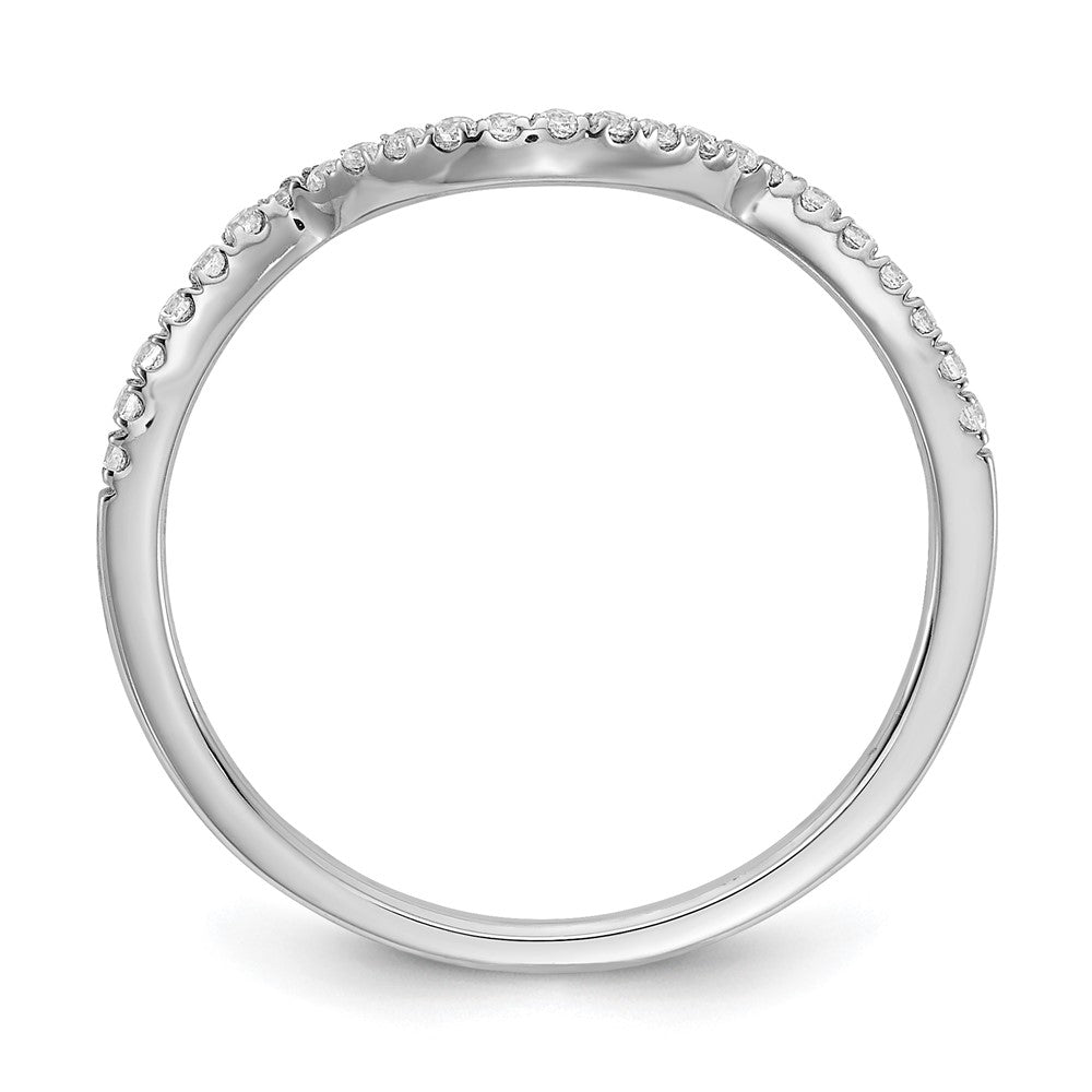 0.16ct. CZ Solid Real 14k White Gold Wedding Wedding Band Ring