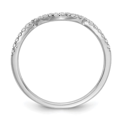 0.16ct. CZ Solid Real 14k White Gold Wedding Wedding Band Ring