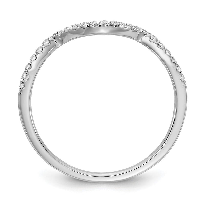 14k White Gold Real Diamond Wedding Band