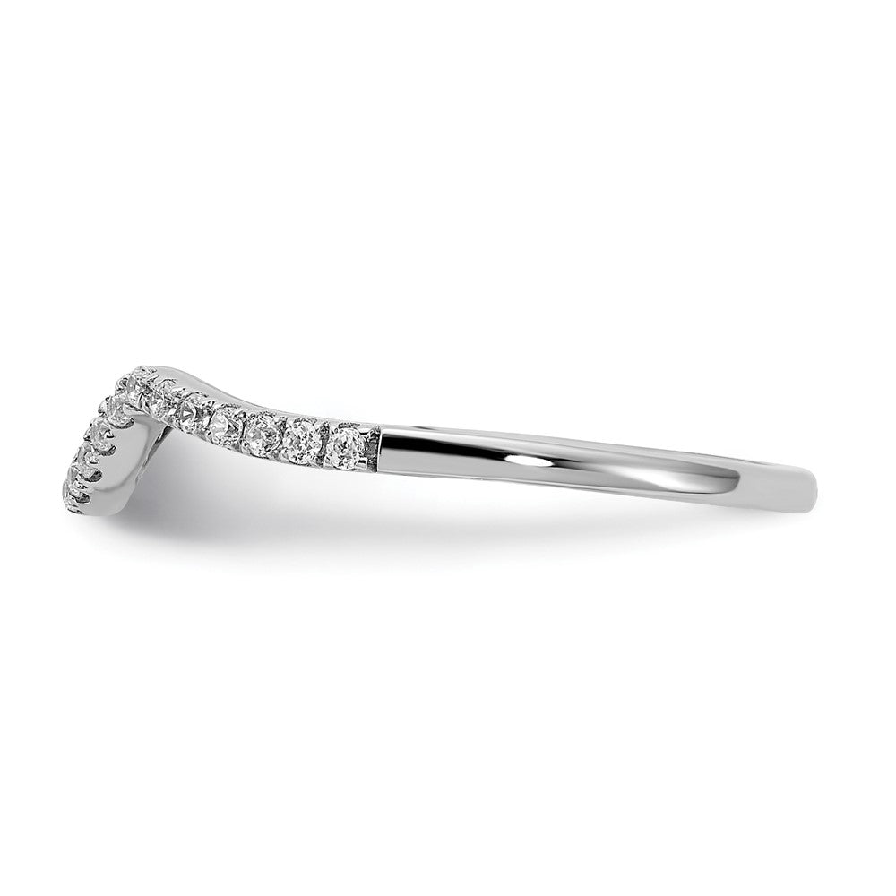 14k White Gold Real Diamond Wedding Band