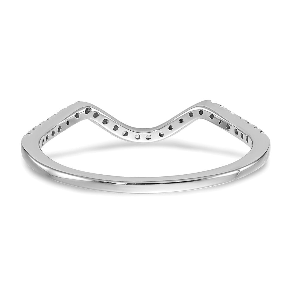 14k White Gold Real Diamond Wedding Band