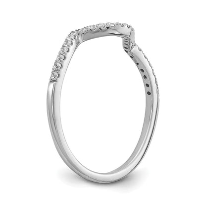 14k White Gold Real Diamond Wedding Band