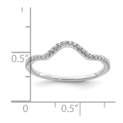 14k White Gold Real Diamond Wedding Band