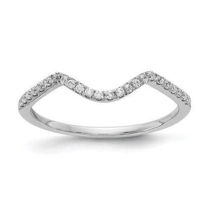14k White Gold Real Diamond Wedding Band