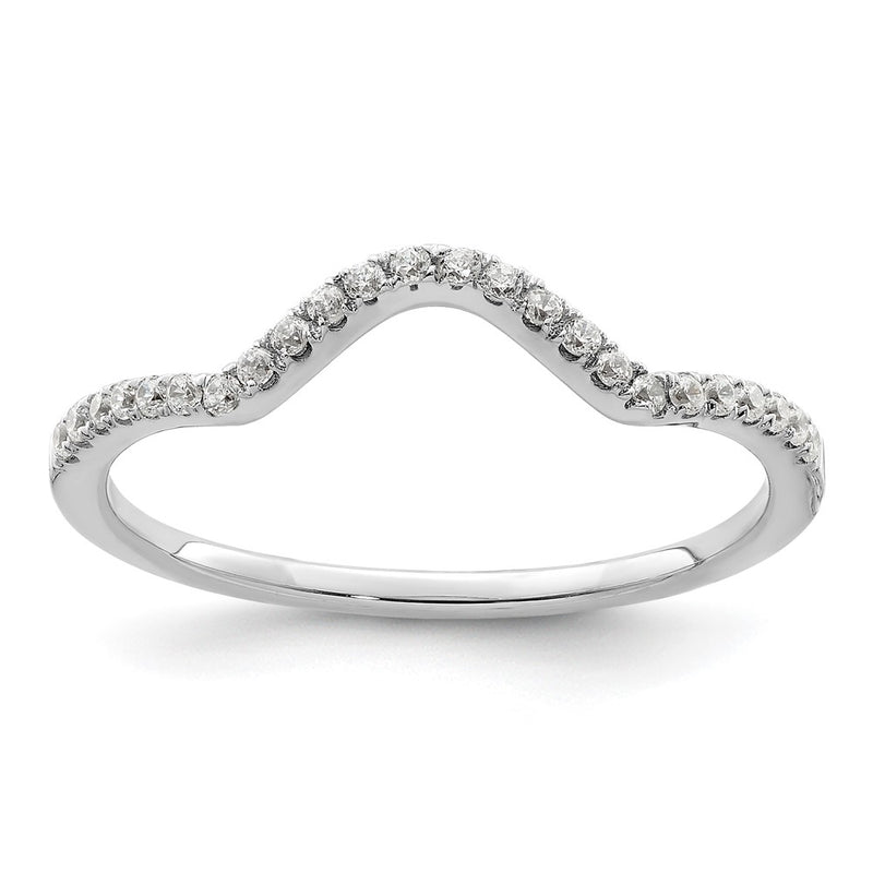 14k White Gold Real Diamond Wedding Band